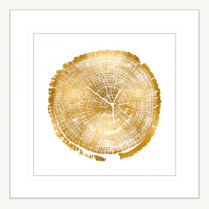 Timber Gold 01 | White Framed Artwork