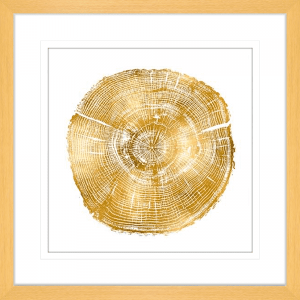 Timber Gold 03 | Oak Framed Artwork