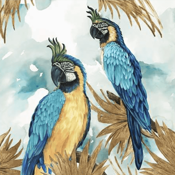 Golden Parrots | Print or Canvas