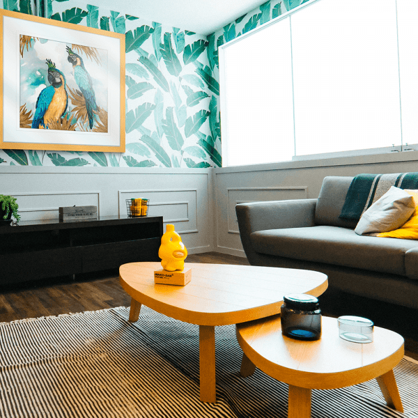 Golden Parrots | Artwork Styled Room
