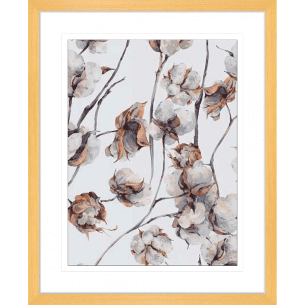 Cotton Harvest 01 | Oak Framed Artwork