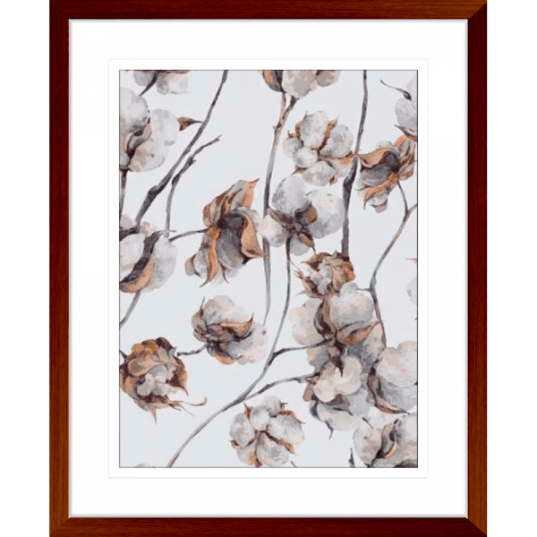 Cotton Harvest 01 | Teak Framed Artwork