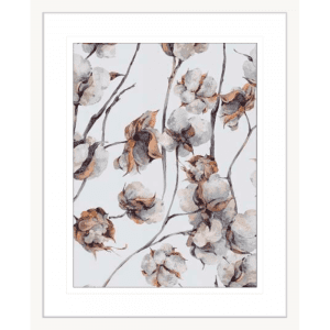 Cotton Harvest 01 | White Framed Artwork