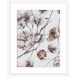 Cotton Harvest 02 | White Framed Artwork