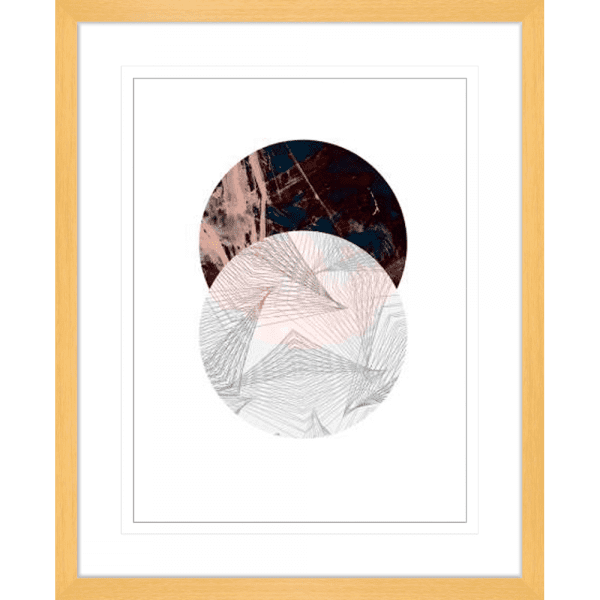 Abstract Circle | Oak Framed Artwork