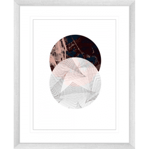 Abstract Circle | Silver Framed Artwork