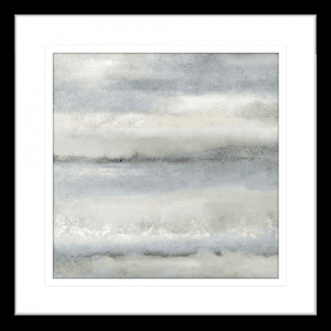 Soft Layers of Blue 01 | Black Framed Artwork
