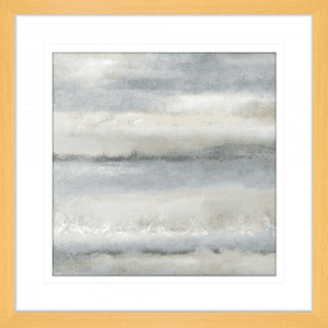Soft Layers of Blue 01 | Oak Framed Artwork