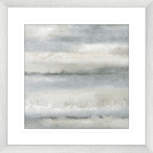 Soft Layers of Blue 01 | Silver Framed Artwork