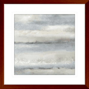 Soft Layers of Blue 01 | Teak Framed Artwork