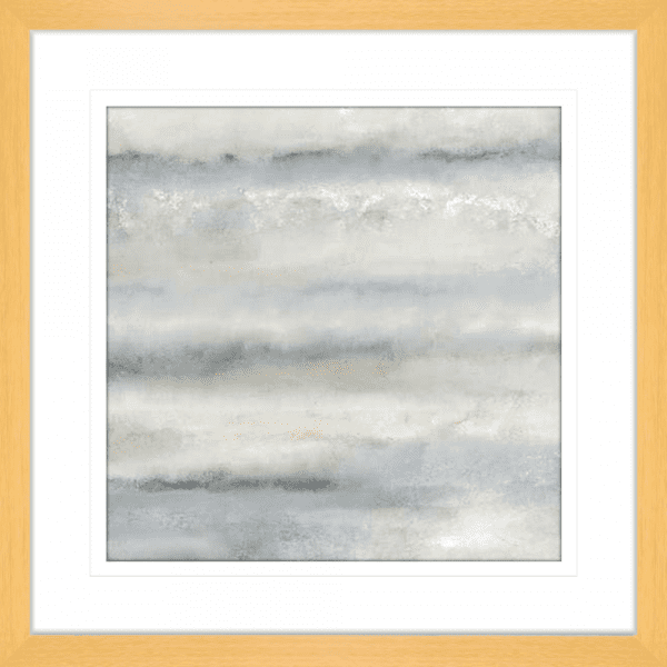 Soft Layers of Blue 02 | Oak Framed Artwork