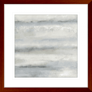 Soft Layers of Blue 02 | Teak Framed Artwork