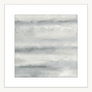 Soft Layers of Blue 02 | White Framed Artwork