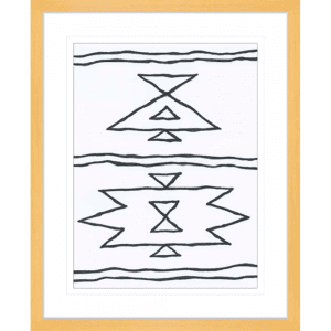 Angular Tapestry 01 | Oak Framed Artwork