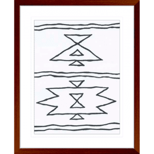 Angular Tapestry 01 | Teak Framed Artwork