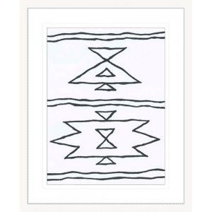 Angular Tapestry 01 | White Framed Artwork