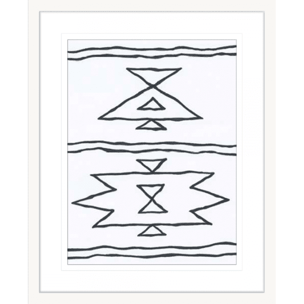 Angular Tapestry 01 | White Framed Artwork