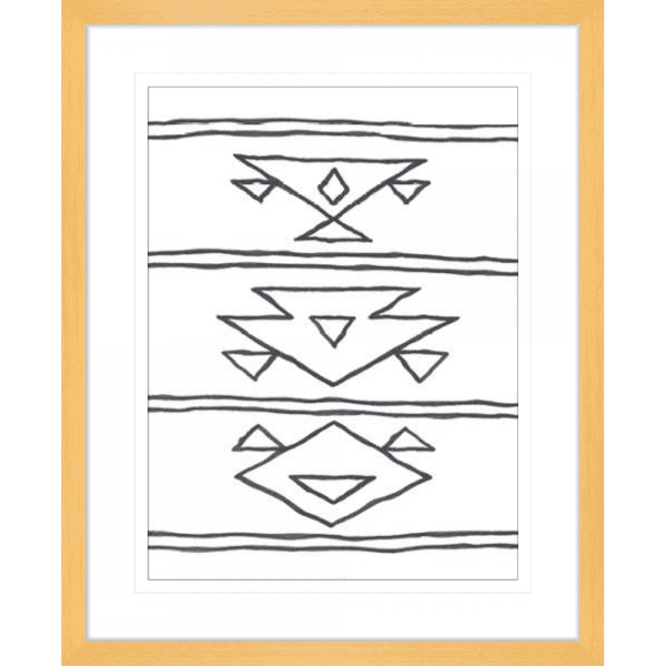 Angular Tapestry 02 | Oak Framed Artwork