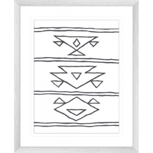 Angular Tapestry 02 | Silver Framed Artwork