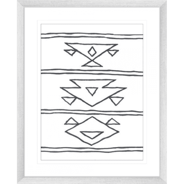 Angular Tapestry 02 | Silver Framed Artwork