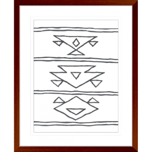 Angular Tapestry 02 | Teak Framed Artwork