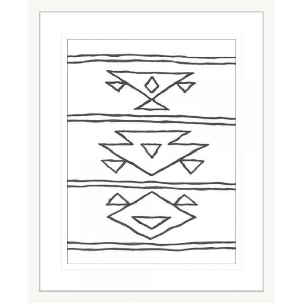 Angular Tapestry 02 | White Framed Artwork