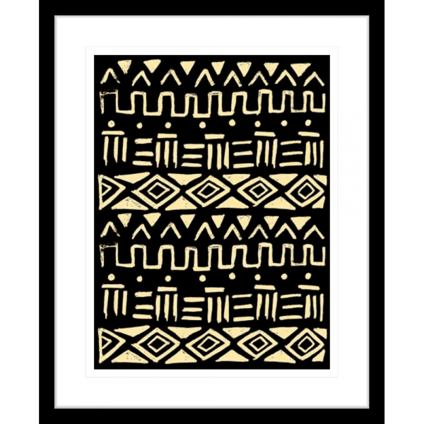 Wood Tribe 01 | Black Framed Artwork