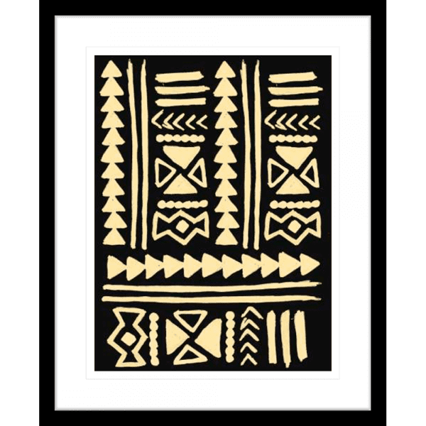 Wood Tribe 02 | Black Framed Artwork