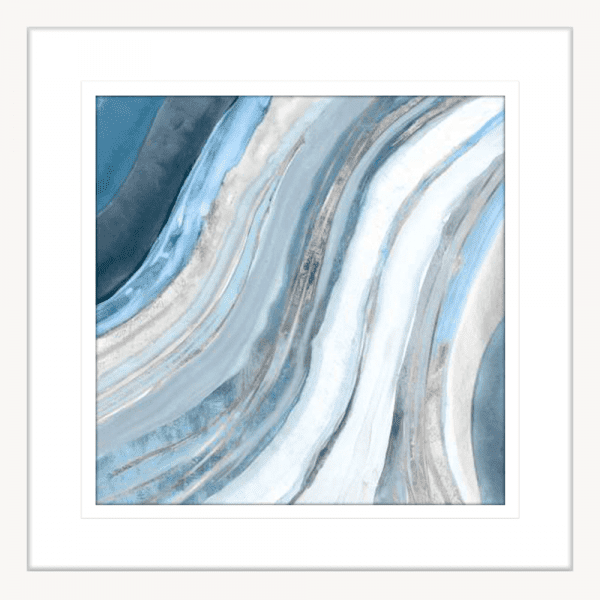 Silver Agate 01 | White Framed Artwork