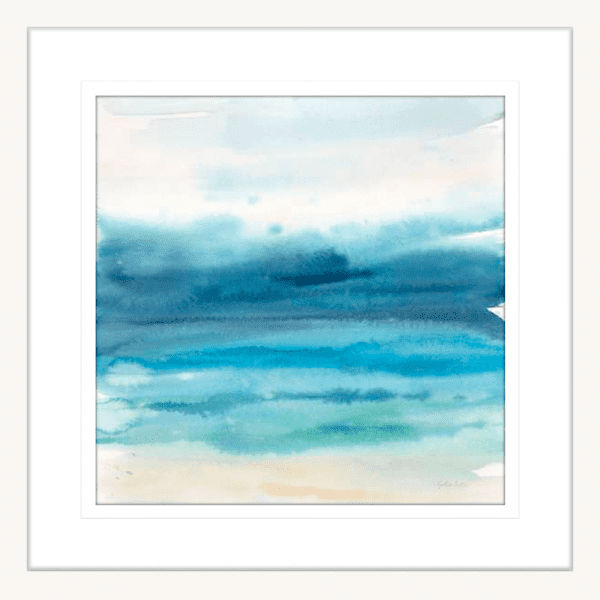 Indigo Seascape I | White Framed Artwork