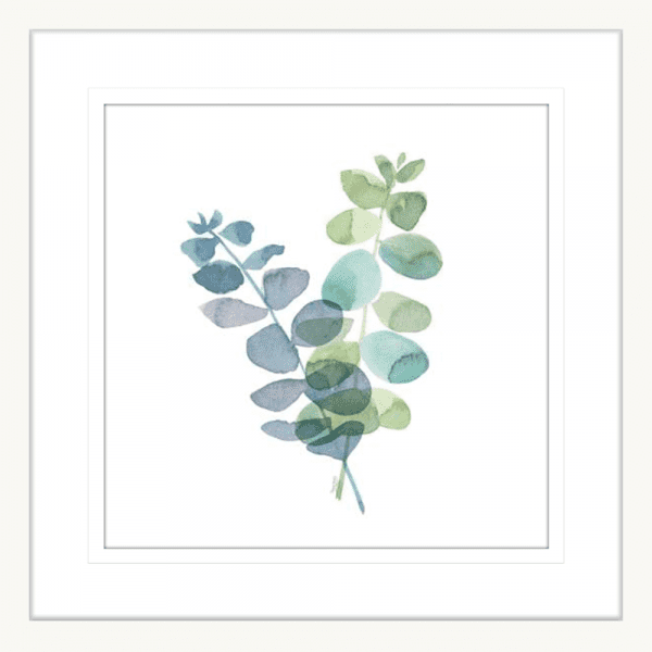 Natural Inspiration Blue Eucalyptus 01 | White Framed Artwork