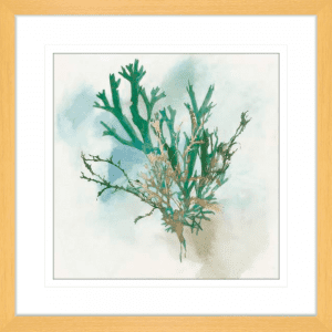 Green Coral 01 | Oak Framed Artwork