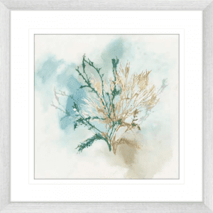 Green Coral 02 | Silver Framed Artwork