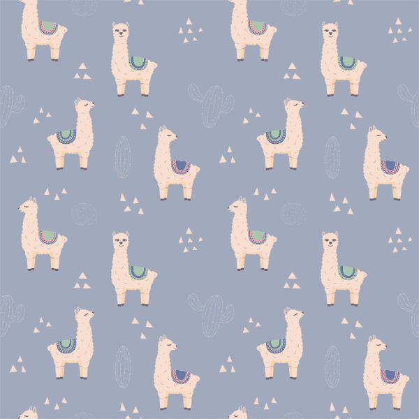 Lilo Llama Bluebell | Wallpaper Swatch