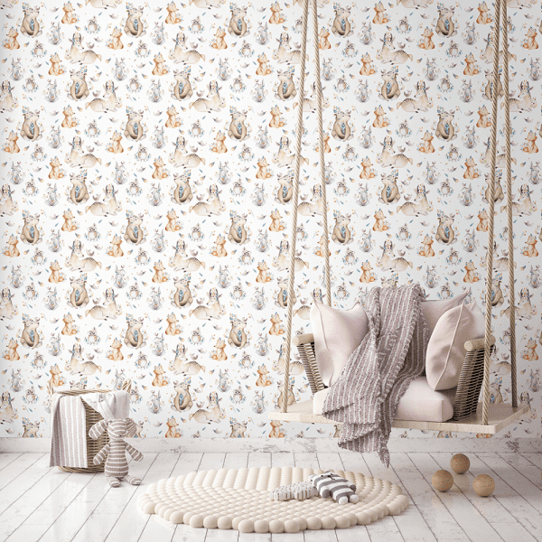 Don't Grow Up Woodland Animals | Wallpaper Styled Room