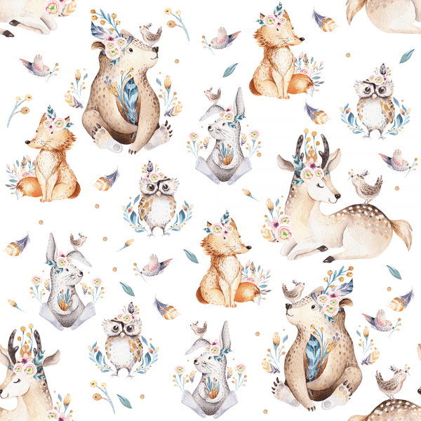 Don't Grow Up Woodland Animals | Wallpaper Swatch