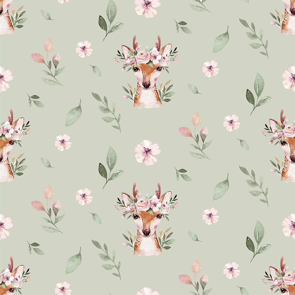 Oh Deer - Wallpaper - Mint Art Co