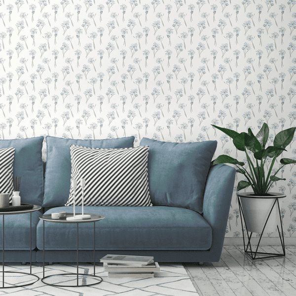Agapanthus White | Wallpaper Styled Room