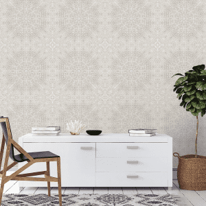 Mandala Whitewash | Wallpaper Styled Room