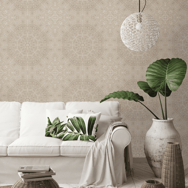 Mandala Hessian | Wallpaper Styled Room