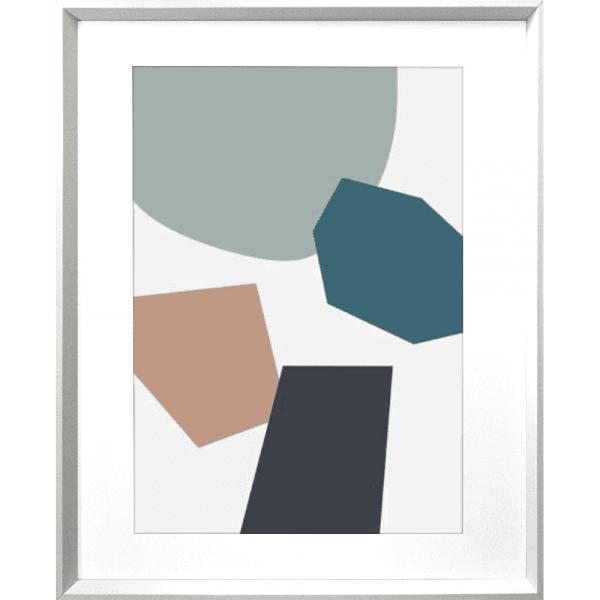 Terrazzo Crush 01 | White Framed Print