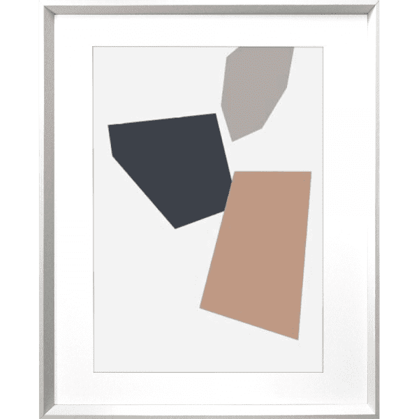 Terazzo Crush 03 | White Framed Print