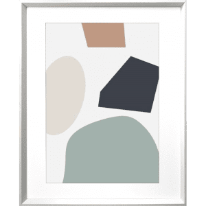 Terazzo Crush 04 | White Framed Print