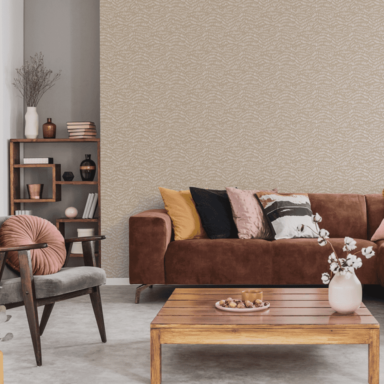 Grassland Inverted – Clay – Wallpaper - Mint Art Co