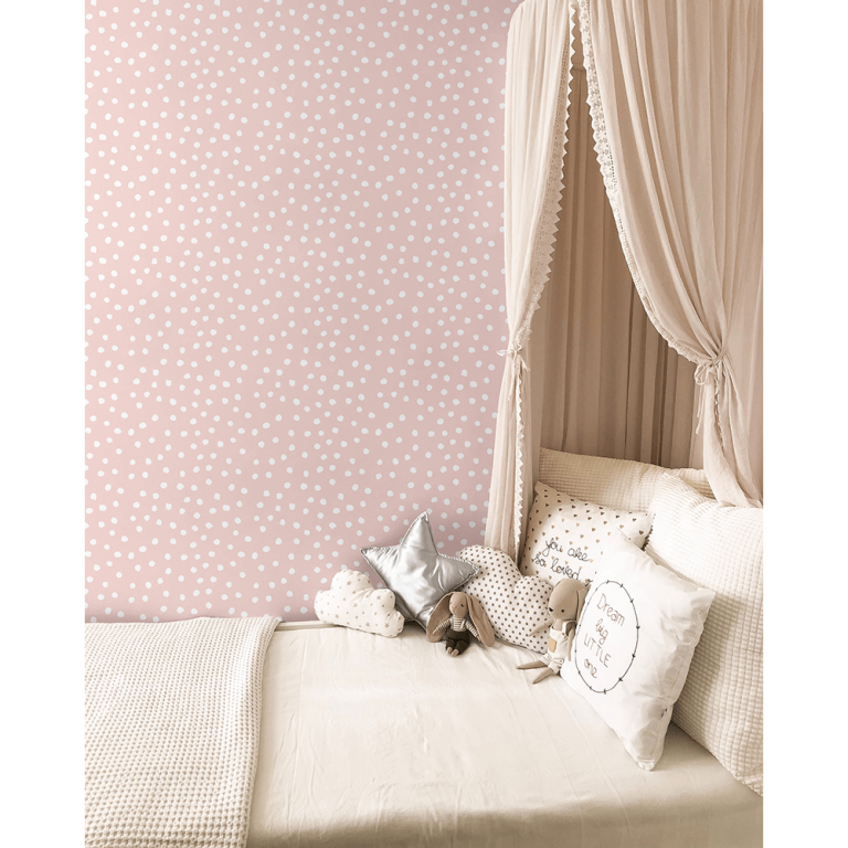Spotty Inverted Coral Wallpaper Mint Art Co