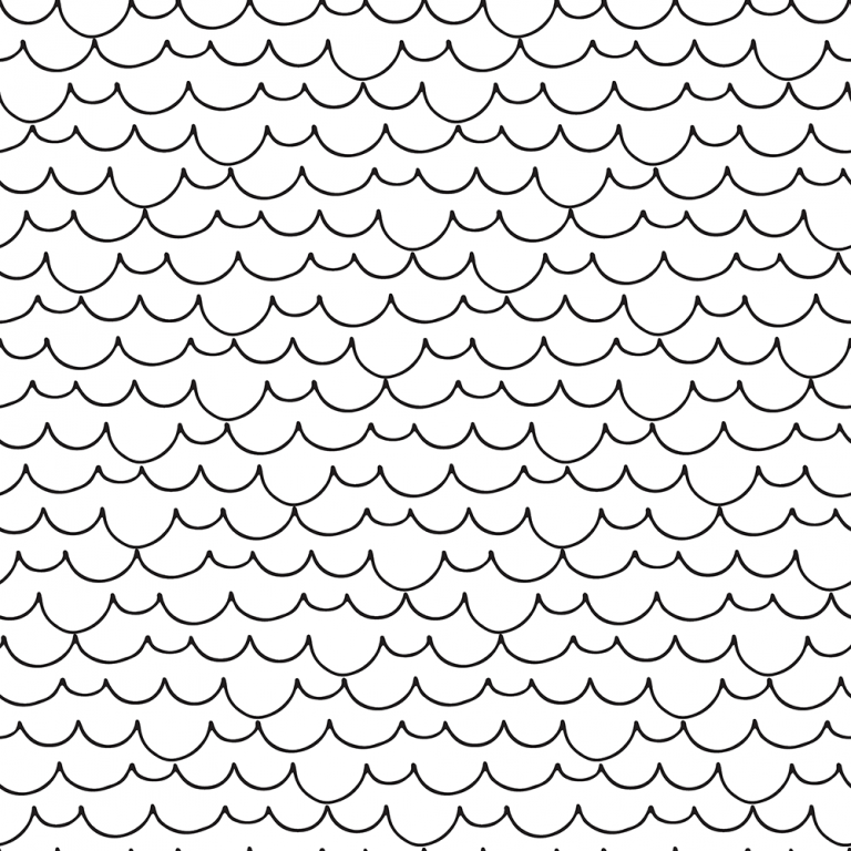 Scallops Jet Wallpaper Mint Art Co