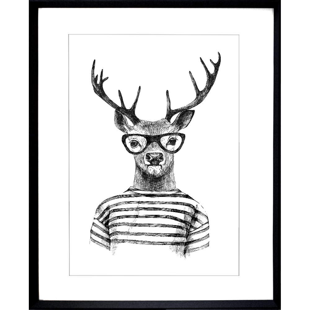 Hipster Friends - Deer – Studio Collection - Mint Art Co