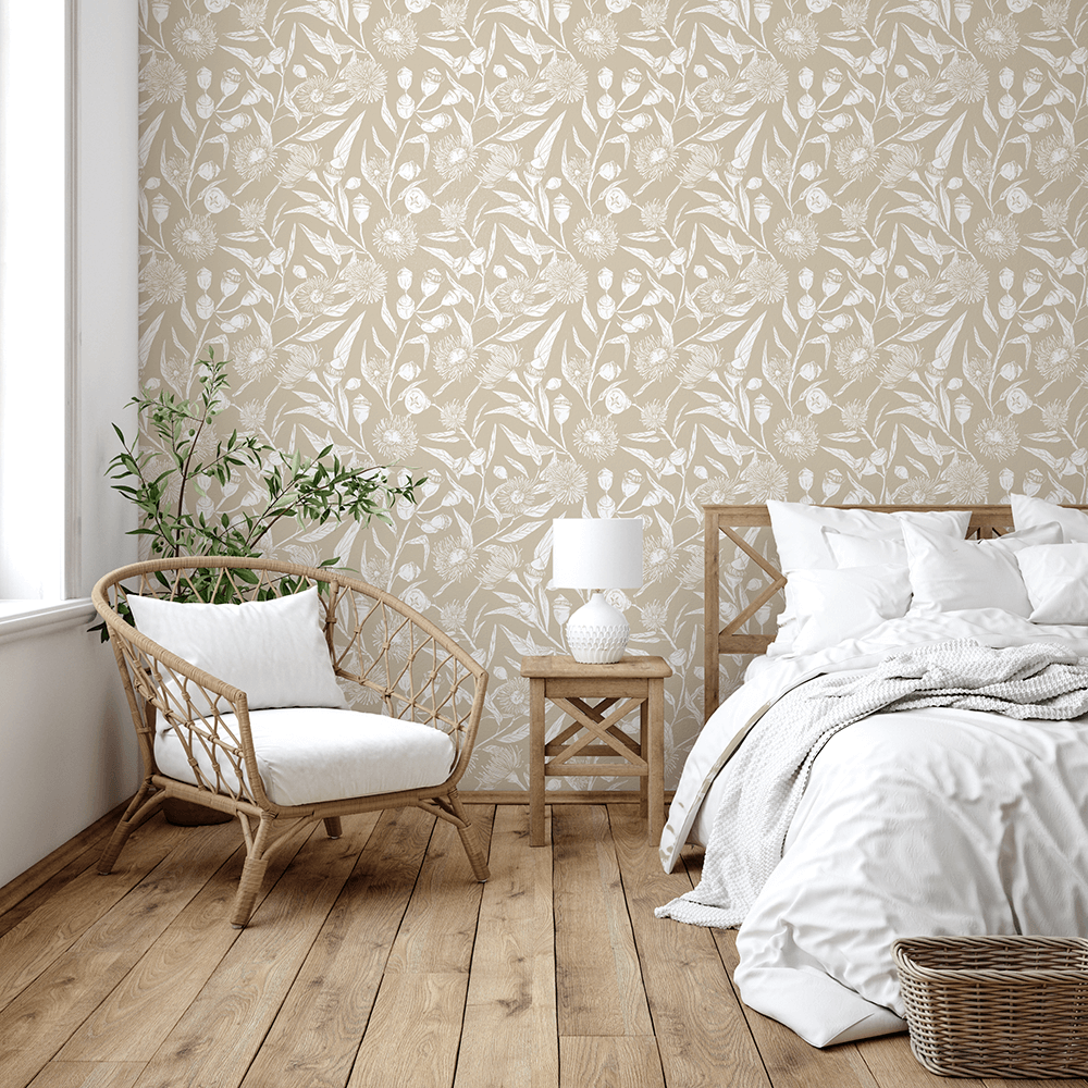 Gumnut Blossom – Clay - Wallpaper - Mint Art Co